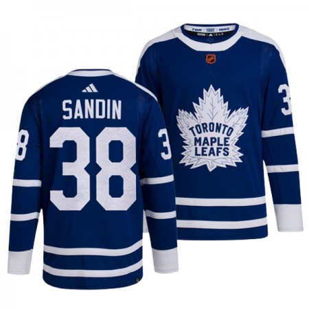 Toronto Maple Leafs Dresy Rasmus Sandin 38 Adidas 2022-23 Modrý Reverse Retro 2.0 Authentic - Pánské